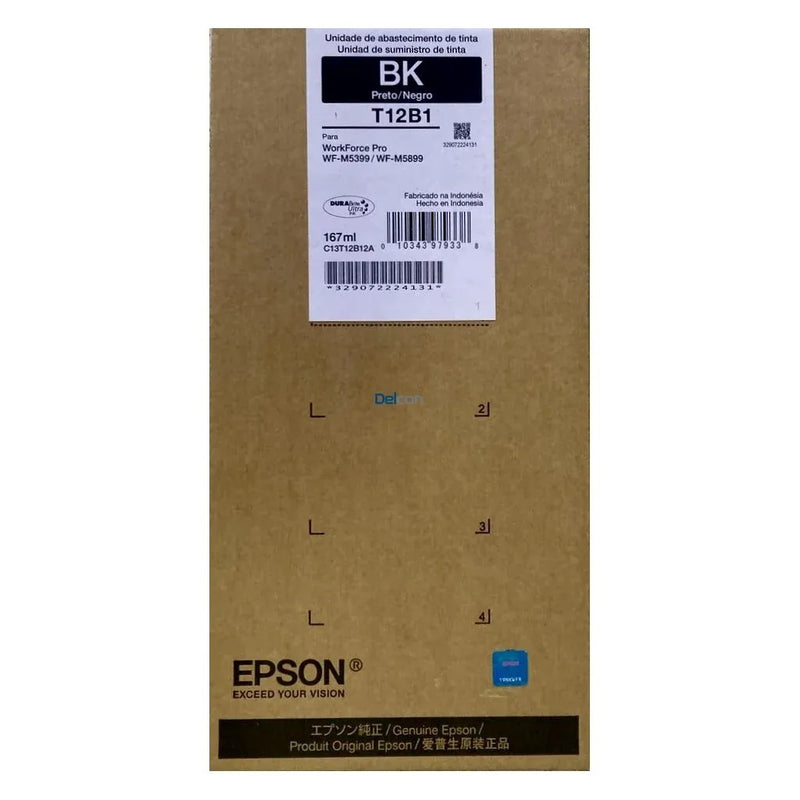 EPSON T12B120-AL Tinta WorkForce Pro WF-M5399,WF-M5899 Black 10.000 pág