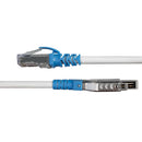 SIEMON T2E2-01M-B06L Patch Cord, TERA 2 Pares, RJ-45, Cat5e LSZH, 1mt Blanco Capucha Azul