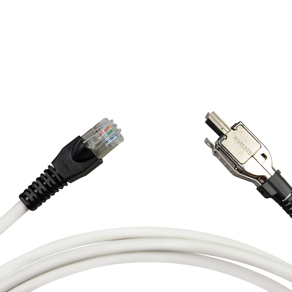 SIEMON T2E2-03M-B01L Patch Cord TERA 2, Pares  RJ-45, Cat5e LSZH 3mts, Blanco Capucha Negra