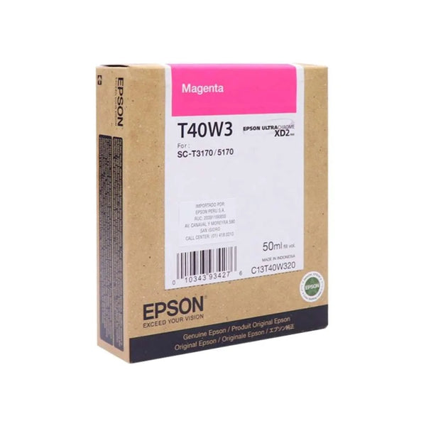 EPSON T40W320 Cartucho de tinta Epson T40W320, UltraChrome XD2, contenido 50ml, color magenta.