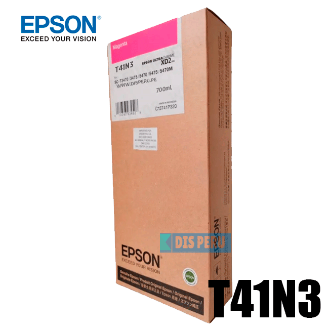 EPSON T41N320 Cartucho de Tinta T41N UltraChrome XD2Magenta 700ml