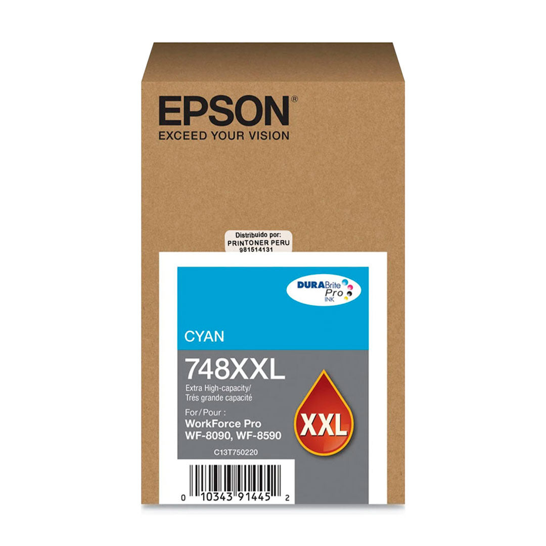 EPSON T748XXL220-AL Cartucho de Tinta Cyan DuraBrite Pro