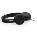 PHILIPS TAH4105BK 3000 Series Headphones with Microphone. 3.5mm Extra Foldable Base. Black