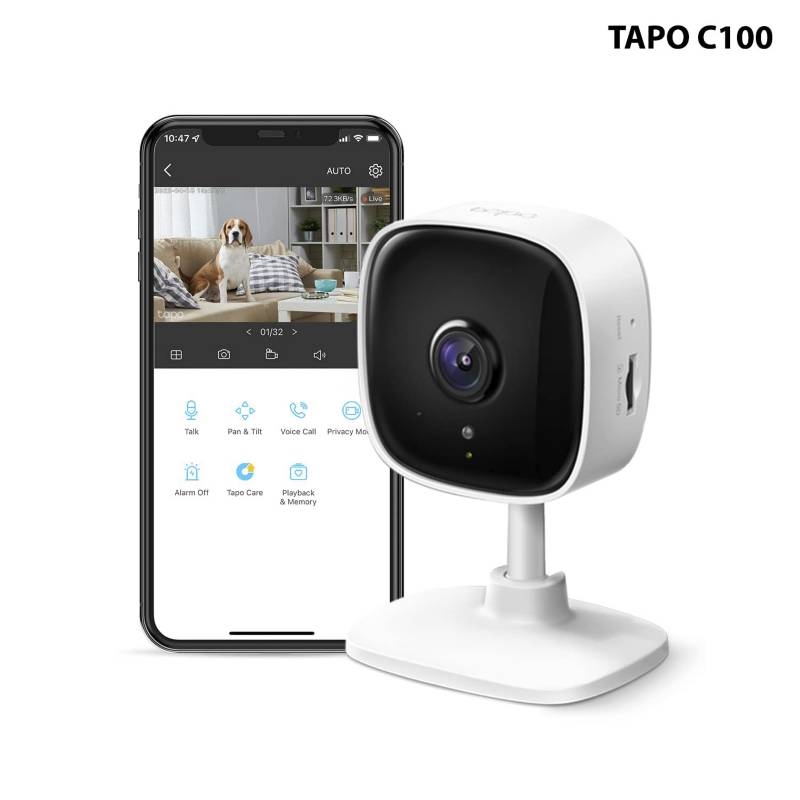 TAPO C100 - Cámara de vigilancia wifi inalámbrica interior 2MP - Arteus