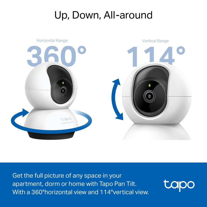 TP-LINK TAPO C220 Cámara de seguridad WIFI 4MP 2K+ PT 360° compatible con Alexa y Google