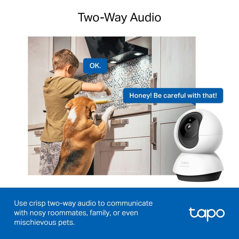 TP-LINK TAPO C220 Cámara de seguridad WIFI 4MP 2K+ PT 360° compatible con Alexa y Google