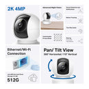 TP-LINK TAPO C222 Cámara de seguridad WIFI 4MP 2K+ 360º PT