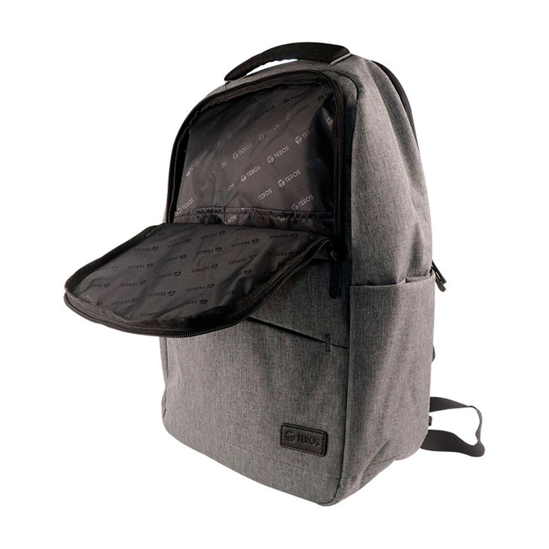 TEROS TE-ACS9013 Mochila para notebook hasta 15.6" Poliéster. Color gris