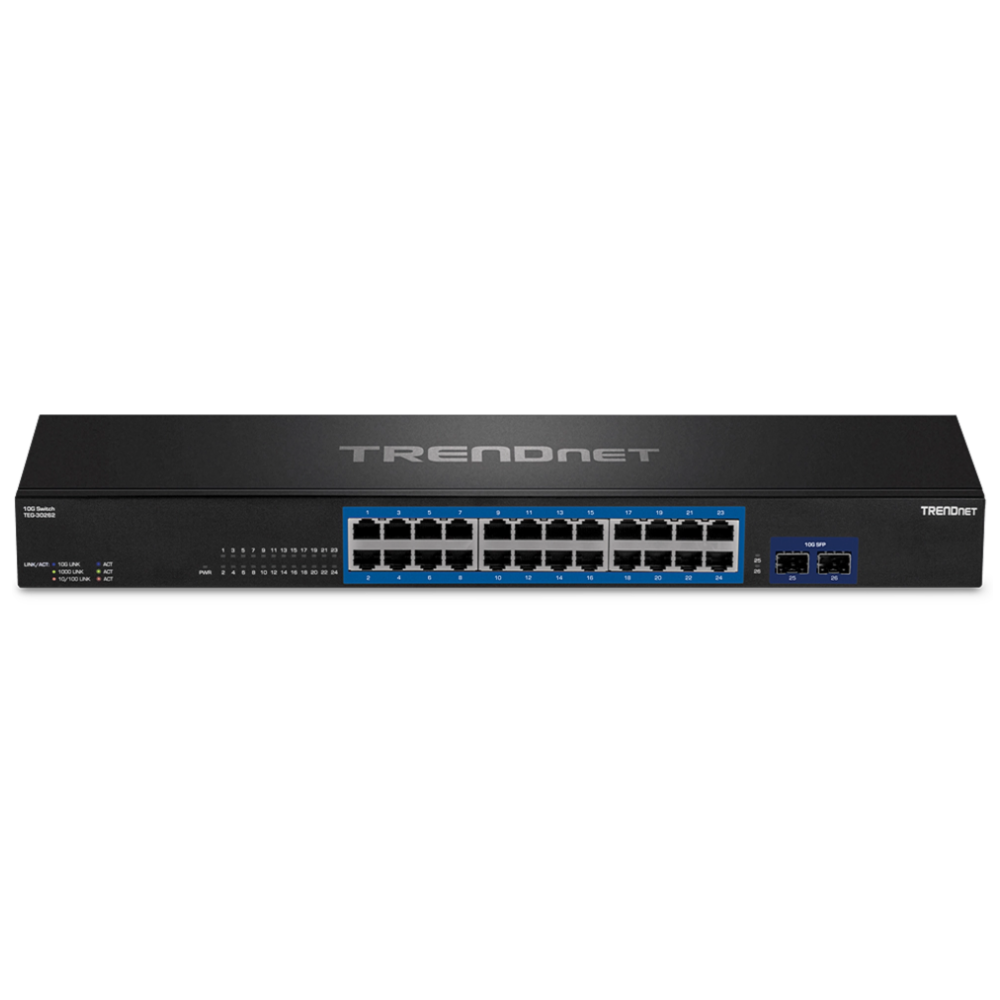 TRENDNET TEG-30262 -  Conmutador Gigabit de 24 puertos con 2 ranuras 10G SFP