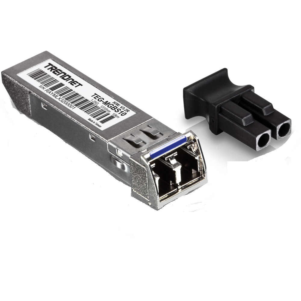 Módulo transceptor SFP de fibra óptica con conector LC para redes y cableado estructurado
