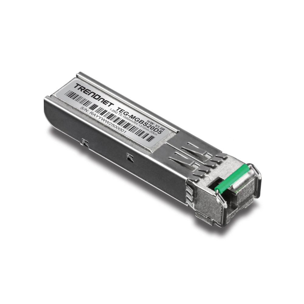 TRENDNET TEG-MGBS20D5 - Modulo LC monomodo de longitud de onda dual Mini-GBIC 1550  20 KM