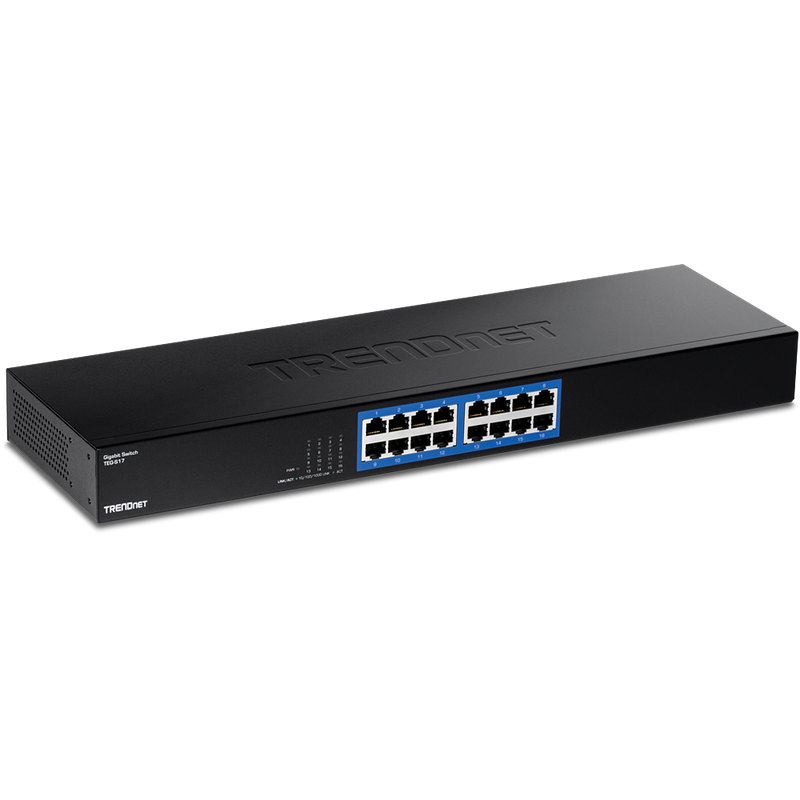 TRENDNET TEG-S17 - 16-Port Rackmount Gigabit GREENnet Desktop Switch 