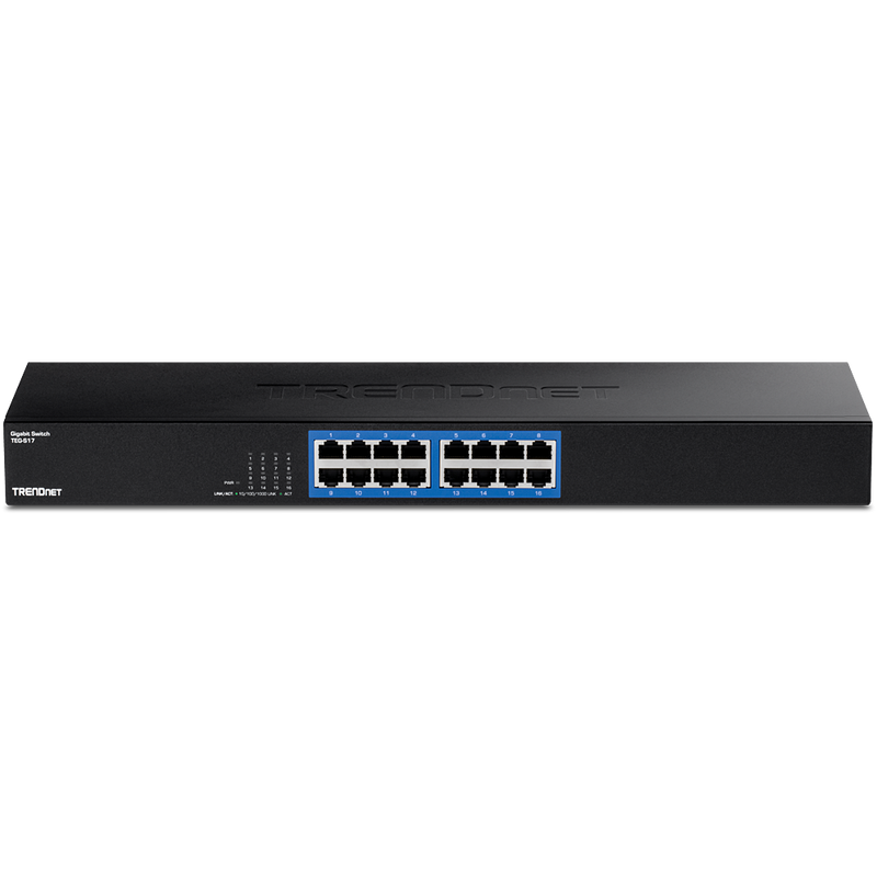 TRENDNET TEG-S17 - 16-Port Rackmount Gigabit GREENnet Desktop Switch 