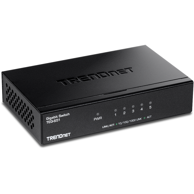 TRENDNET TEG-S51 Swtich Gigabit de 5 puertos con carcasa metálica