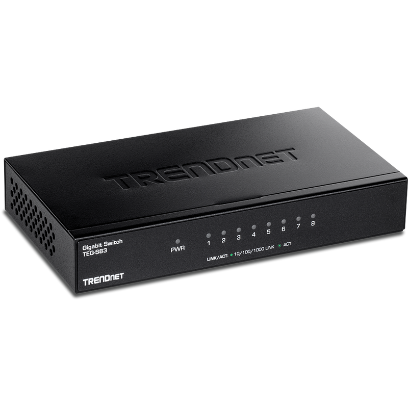 TRENDNET TEG-S83 Switch Gigabit de 8 puertos con carcasa metálica