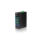 TRENDNET TI-PG102i - Switch de trilho DIN industrial gerenciado PoE Gigabit L2 de 10 portas 24-57 V 