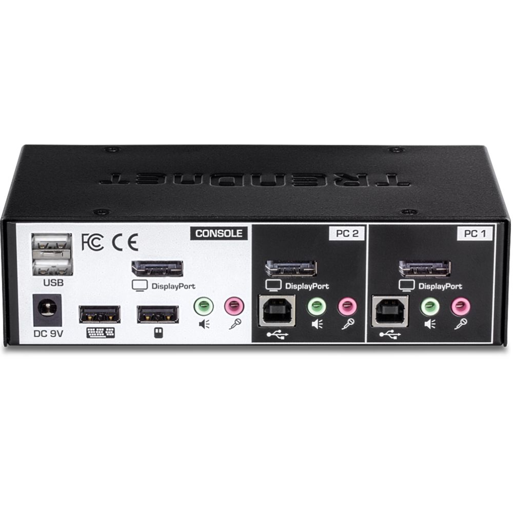 TRENDNET TK-241DP -  Conmutador KVM DisplayPort de 2 puertos