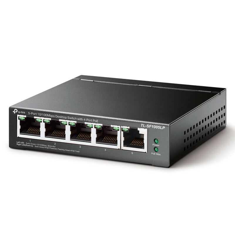 TP-LINK TL-SF1005LP Switch de escritorio de 5 puertos a 10/100 Mbps con PoE en 4 puertos