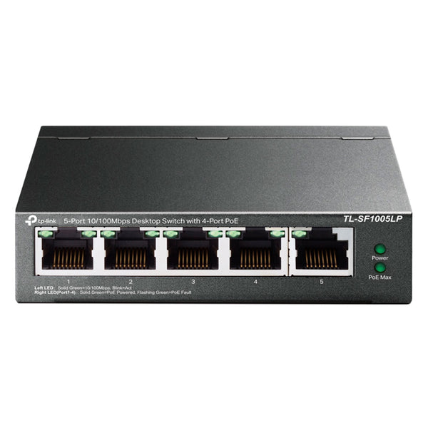 TP-LINK TL-SF1005LP Switch de escritorio de 5 puertos a 10/100 Mbps con PoE en 4 puertos