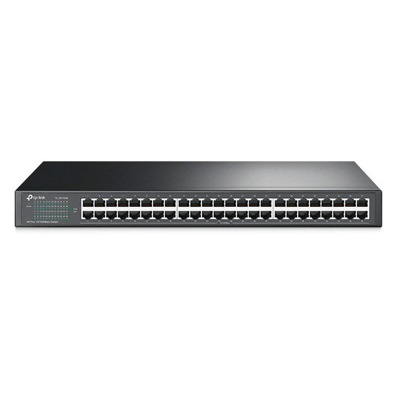 TP-LINK TL-SF1048 Switch de 48 puertos 10/100 metal montaje en rack 19" auto MAC y MDI/MDIX