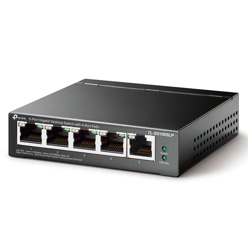 TP-LINK TL-SG1005LP Switch de escritorio Gigabit de 5 puertos con 4 puertos PoE+