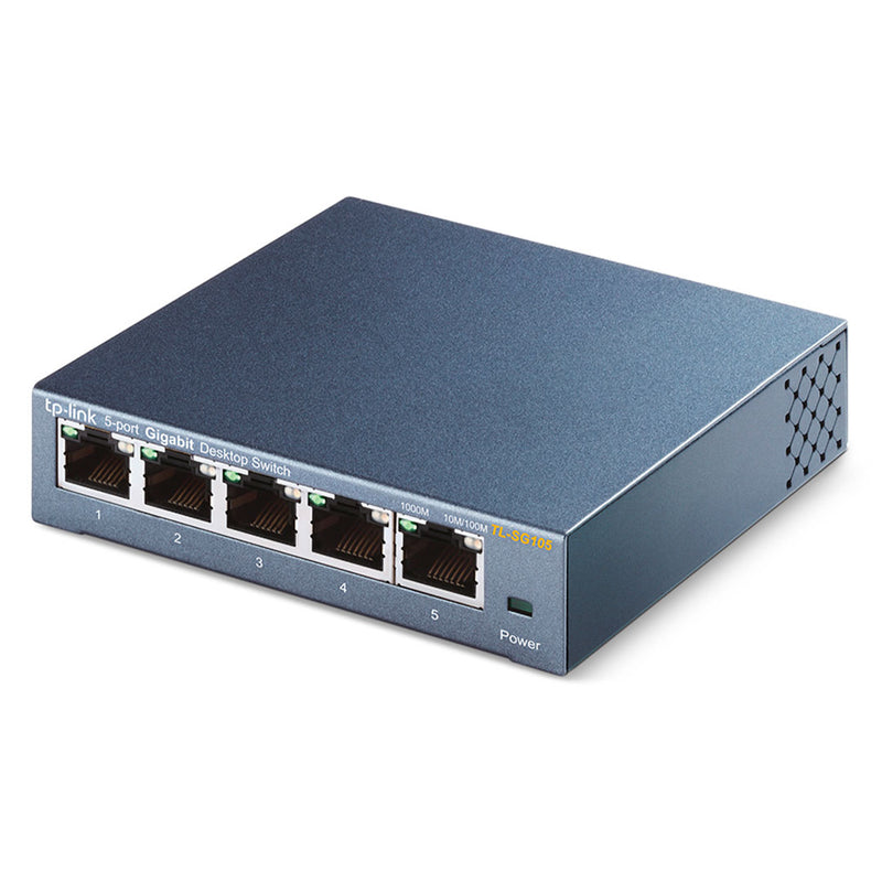 TP-LINK TL-SG105 Switch gigabit de 5 puertos 10/100/1000Mbps metal auto MDI/MDIX