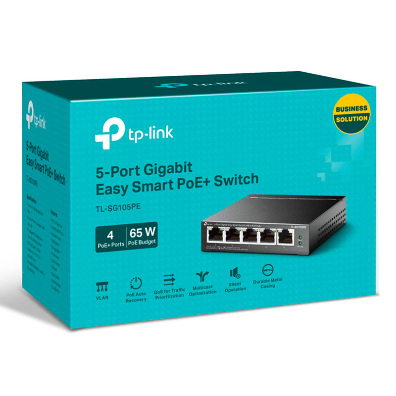 TP-LINK TL-SG105PE Easy Smart Switch Gigabit de 5 puertos con PoE + de 4 puertos