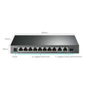 TP-LINK TL-SG1210MPE 10-Port Gigabit Smart Simple Switch with 8-Port PoE+ 