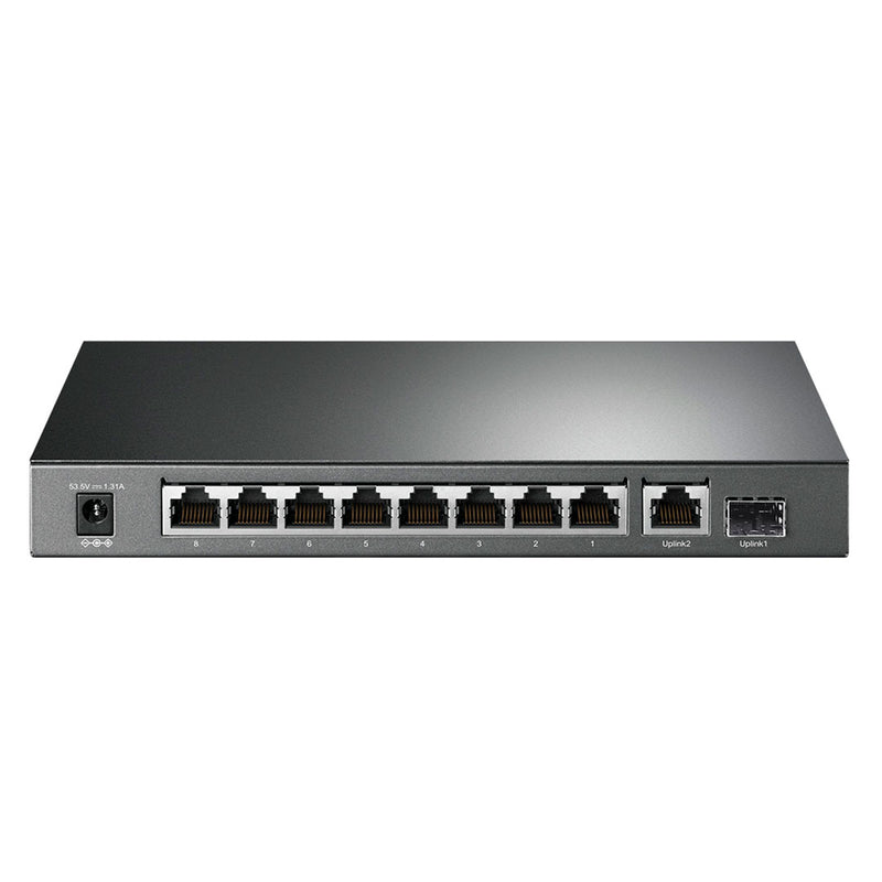 TP-LINK TL-SG1210P Switch gigabit de 10 puertos con 8 puertos POE+ 63W 1 puerto SFP gigabit montaje en rack 13"