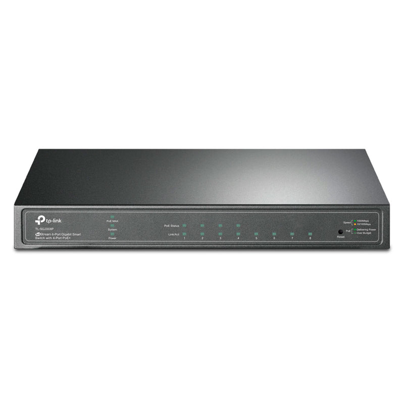 TP-LINK TL-SG2008P Switch JetSTream Inteligente Gigabit 8 Puertos con 4 Puertos POE+, 62w, Gigabit, L2, L2+