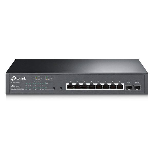 TP-LINK SG2210MP Switch inteligente gigabit de 10 puertos con 8 puertos POE+  150W 10/100/1000Mbps OMADA funciones L2 y L2+