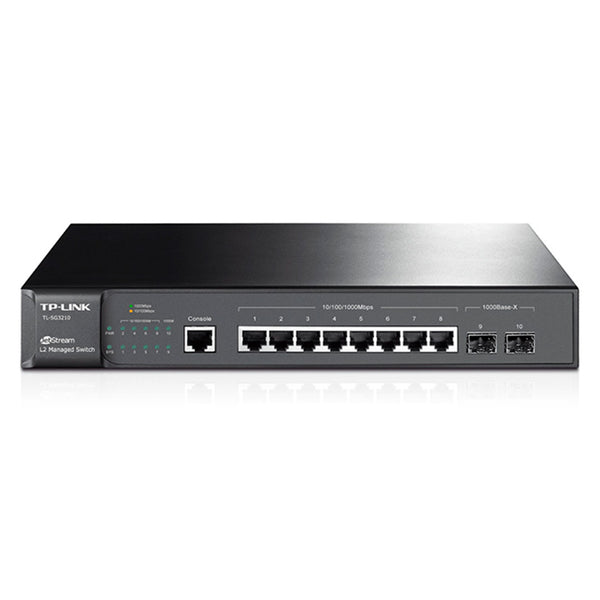 TP-LINK TL-SG3210 Switch administrable L2 gigabit de 8 puertos, 2 puertos SFP