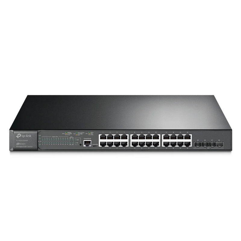 TP-LINK TL-SG3428XMP Switch administrable L2+ gigabit de 24 puertos POE+, 4 puertos 10GE SFP+ 384 W OMADA