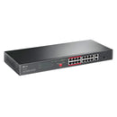 TP-LINK TL-SL1218P 16-Port PoE+ 10/100Mbps + 2 Gigabit Port Rackmount Switch