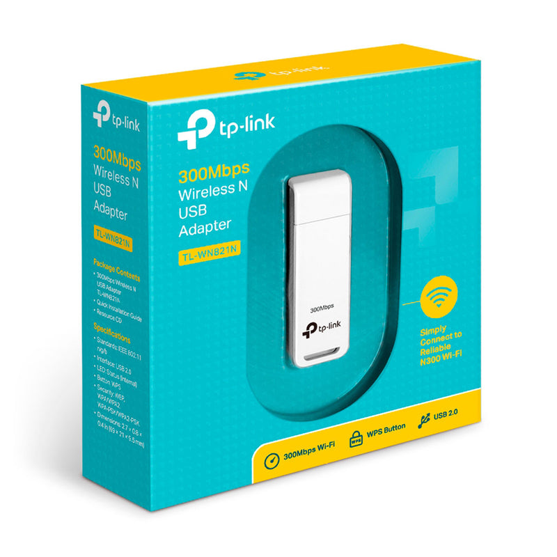 TP-LINK TL-WN821N Adaptador USB inalámbrico WIFI 4 2.4Ghz 300Mbps