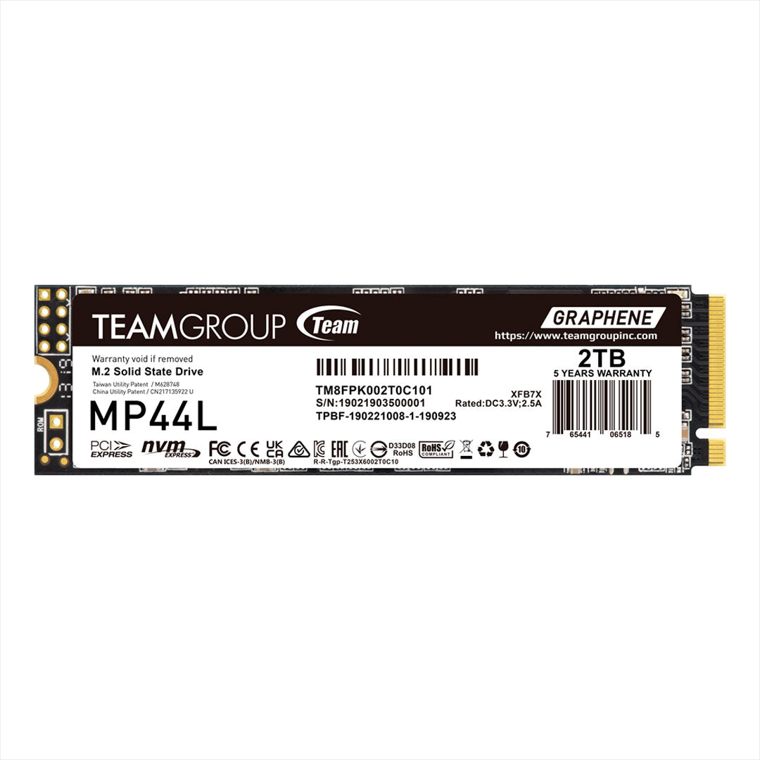 TEAMGROUP TG MP44L SSD Disco Sólido 2TB NVMe M.2