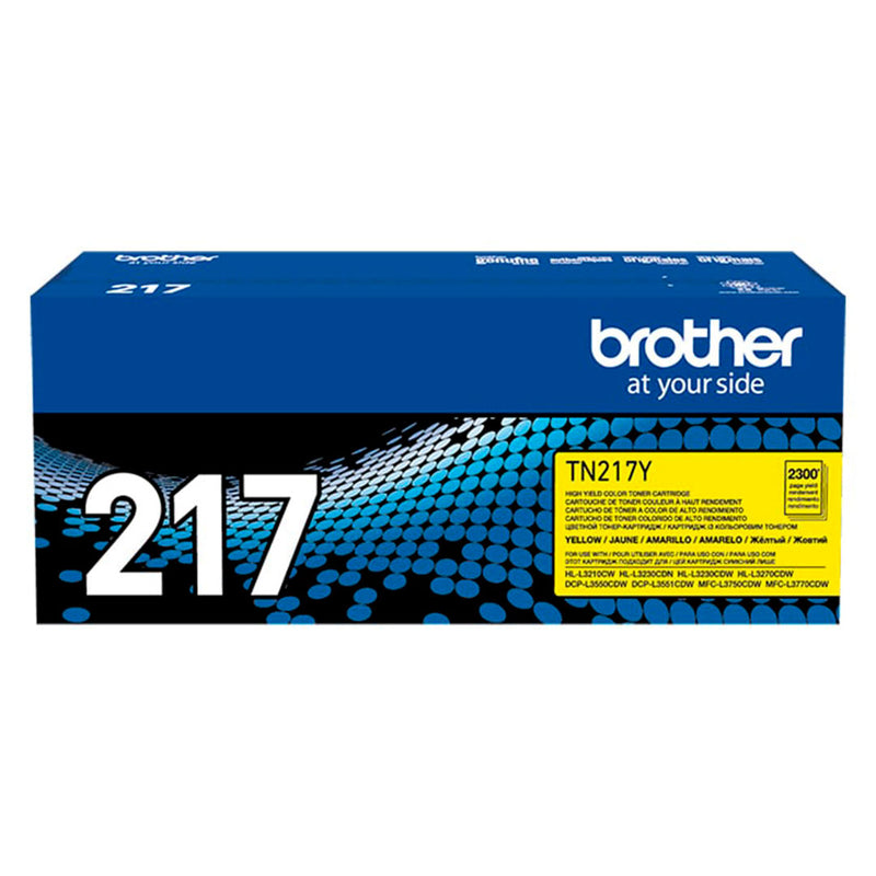 BROTHER TN217Y Tóner Brother Amarillo para L3270/L3551/L3750. Rendimiento 2300 páginas