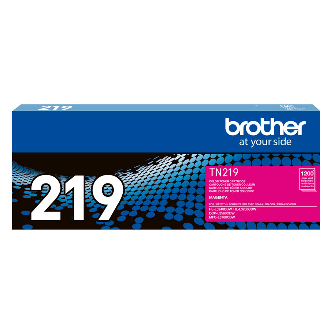 BROTHER TN219M Tóner Brother Magenta para L3560, L3760, L3280. Rendimiento 1200 páginas