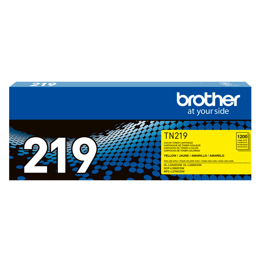 BROTHER TN219Y Tóner Brother Amarillo para L3560, L3760, L3280. Rendimiento 1200 páginas