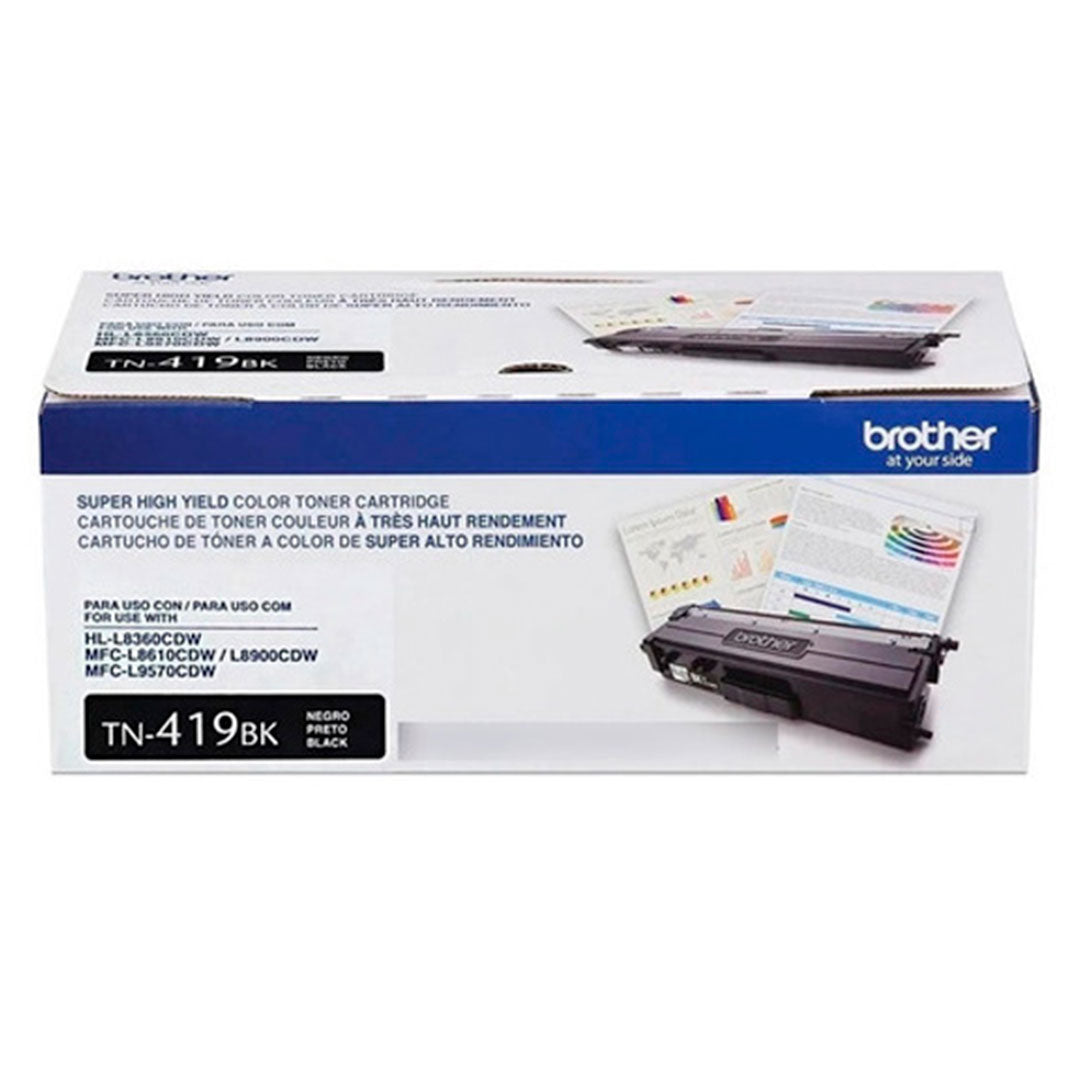 BROTHER TN419BK Tóner Brother Negro para L8360CDW y otras. Rendimiento 9,000 páginas