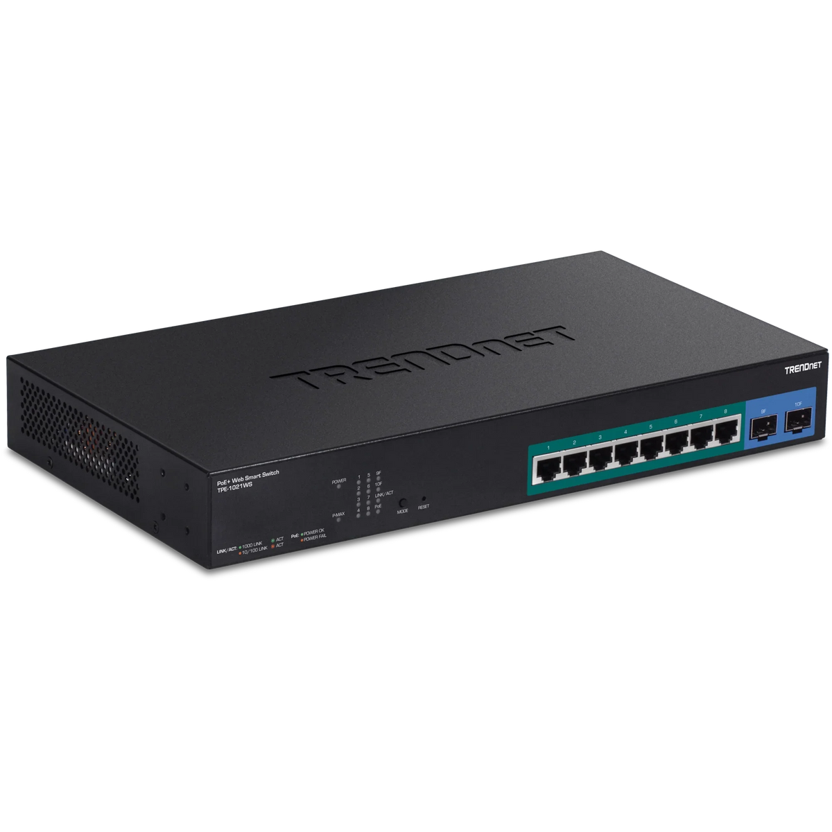 TRENDNET TPE-1021WS Switch PoE+ Web Smart 10 Puertos Gigabit