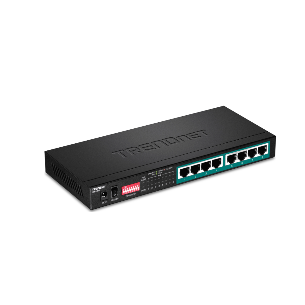 TRENDNET TPE-LG80 -  Conmutador PoE de largo alcance Gigabit de 5 puertos