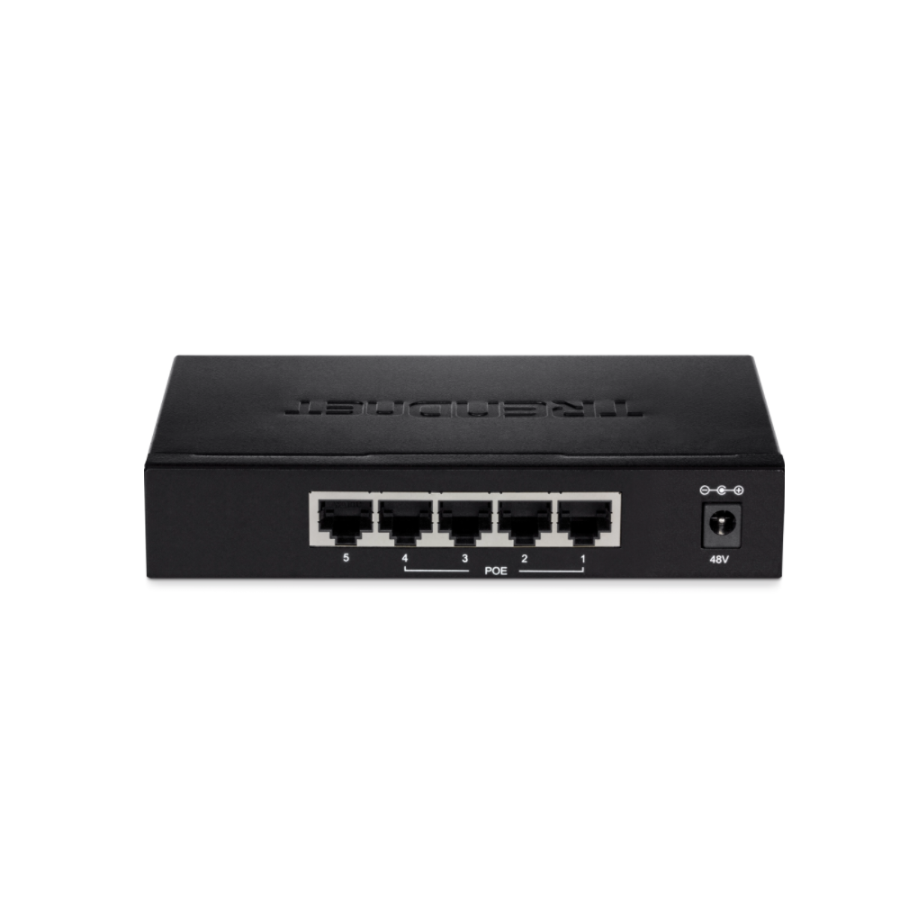 TRENDNET TPE-TG50ES -  Conmutador EdgeSmart PoE de 5 puertos Gigabit  31 W