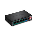 TRENDNET TPE-TG51G Switch de red 4 puertos Gigabit PoE+ y 1 puerto gigabit