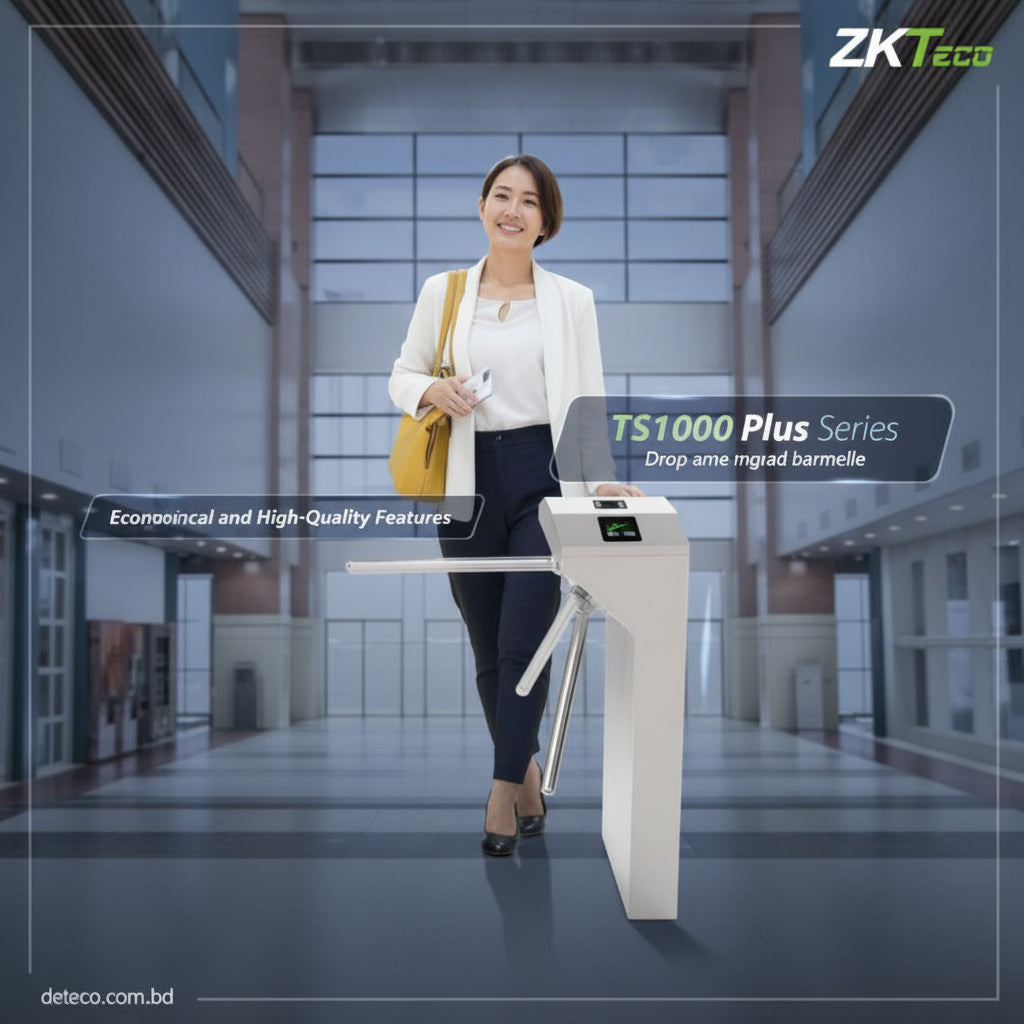 ZKTECO TS1000-PLUS Torniquete Molinete Bidireccional Alto Flujo