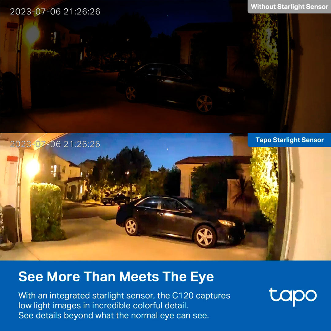 TP-LINK TAPO C120 Cámara de seguridad WIFI 4MP Focos duales