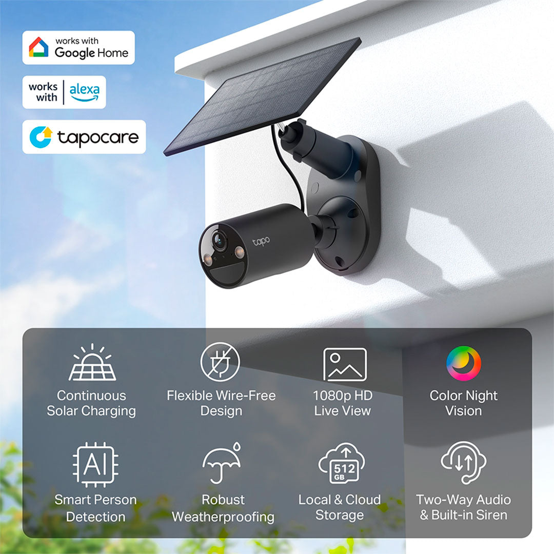 TP-LINK Tapo C403 KIT Cámara de Seguridad, 2MP y Panel Solar