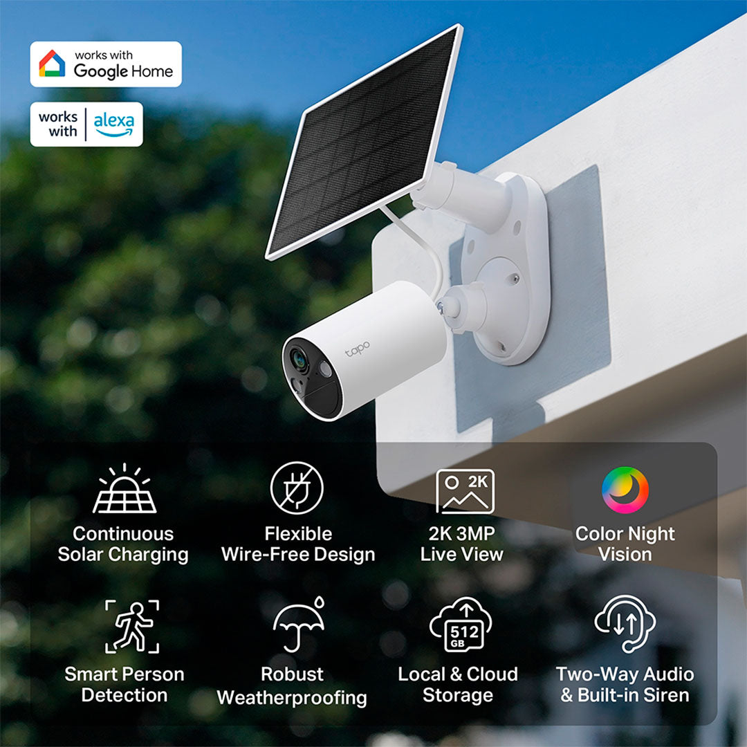 TP-LINK Tapo C410 KIT Cámara de Seguridad 3MP y Panel Solar