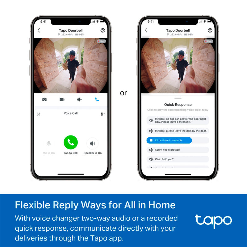 TP-LINK TAPO D235 Timbre Inteligente con Cámara 2K 5MP