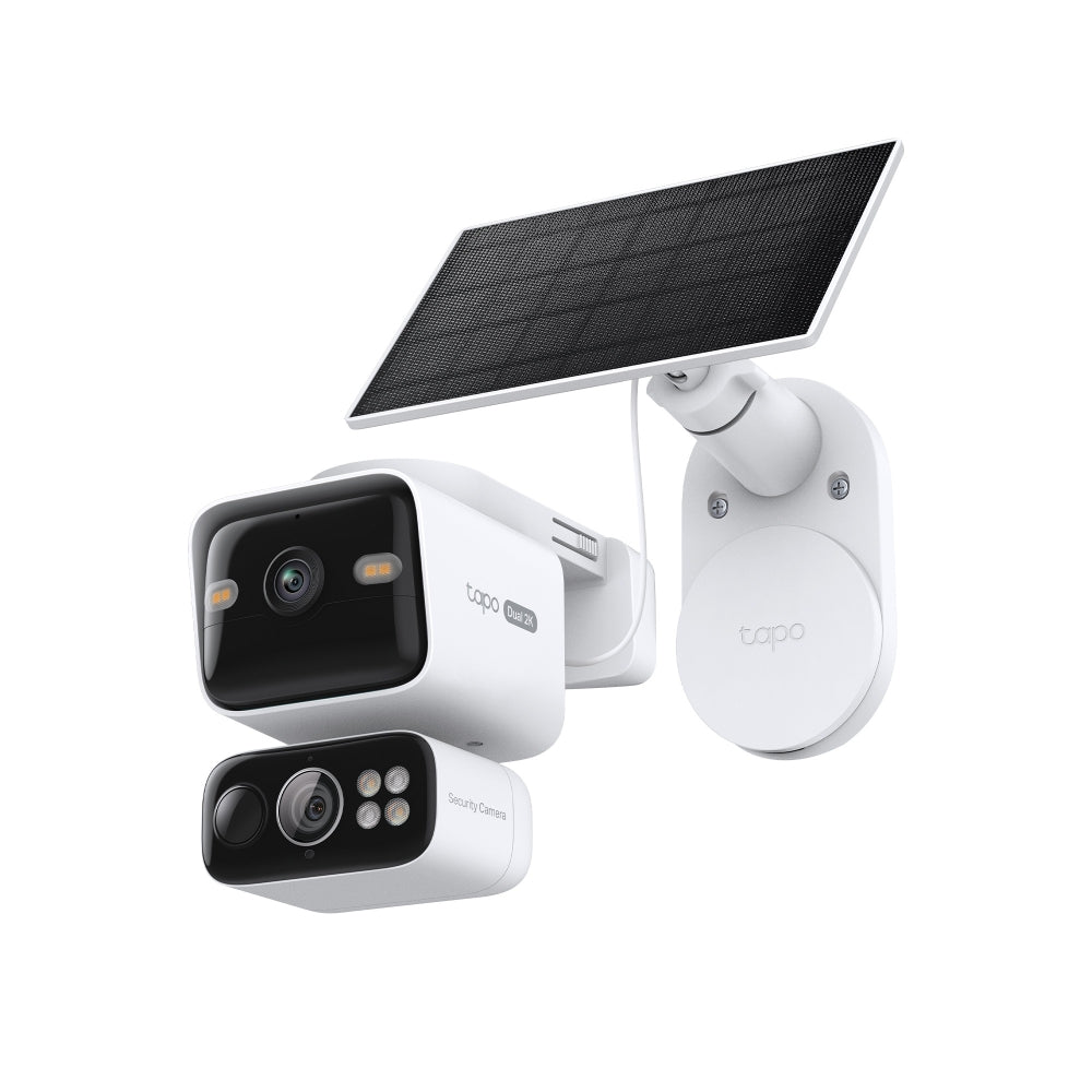 TP-LINK TAPO C645D KIT Cámara de Seguridad WIFI 3MP 2K Doble Lente + Panel Solar Tapo A201